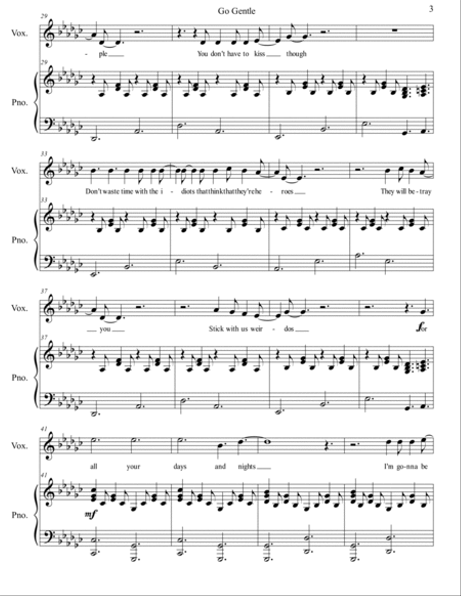 Go Gentle Go Gentle Voice scores gallery preview page 4
