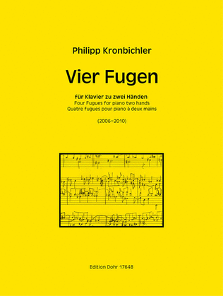 Book cover for Vier Fugen für Klavier zu vier Händen (2006-2010)