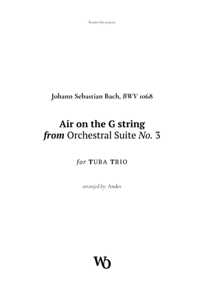 Book cover for Air on the G String by Bach for Tuba Trio