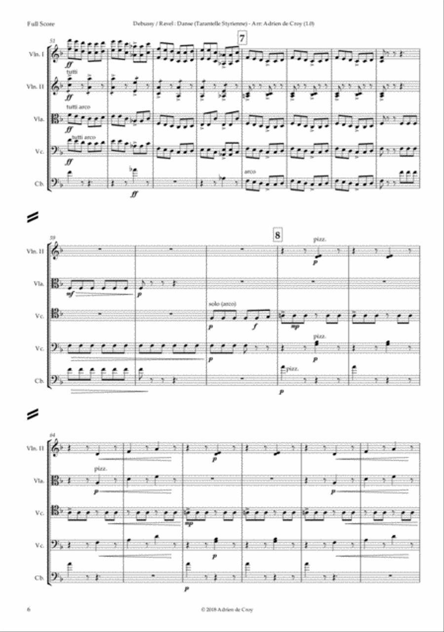 Danse (Tarantelle Styrienne) String Orchestra scores gallery preview page 6