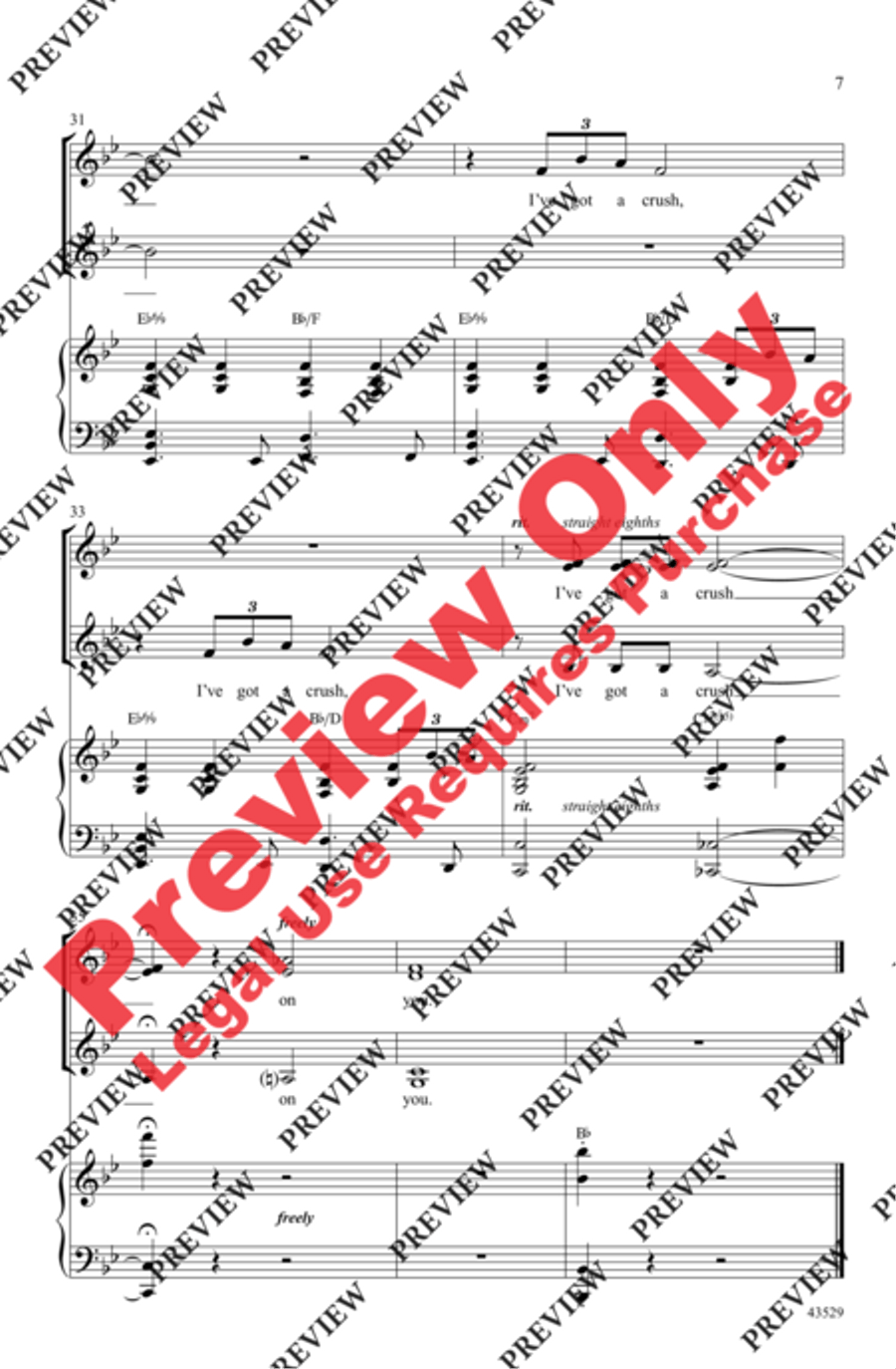 I've Got a Crush on You SSAA scores gallery preview page 7