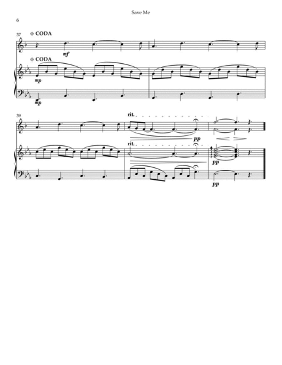 Save Me Tenor Saxophone scores gallery preview page 6
