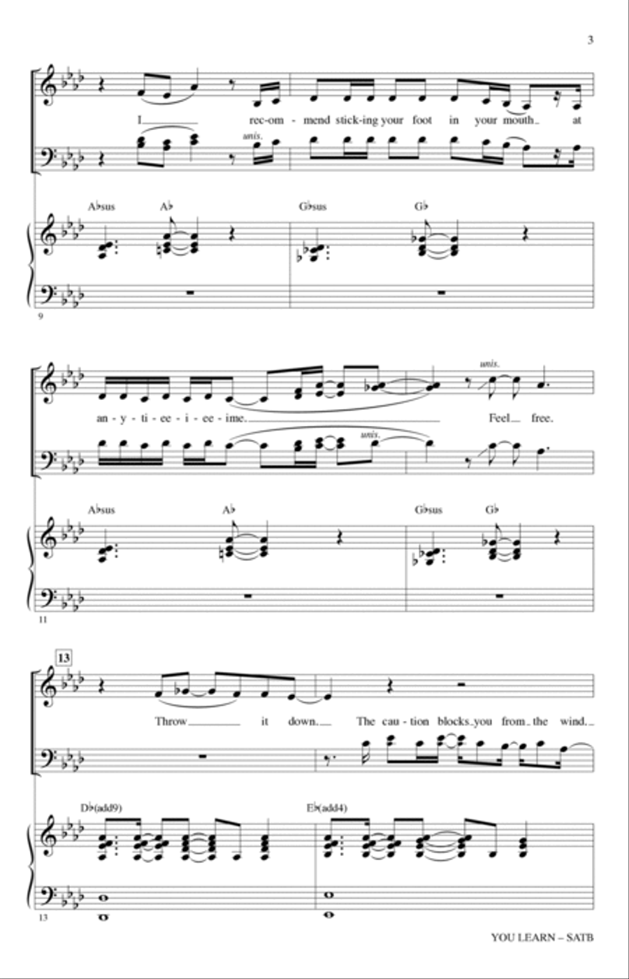 You Learn (from Jagged Little Pill) (arr. Mark Brymer) 4-Part scores gallery preview page 2