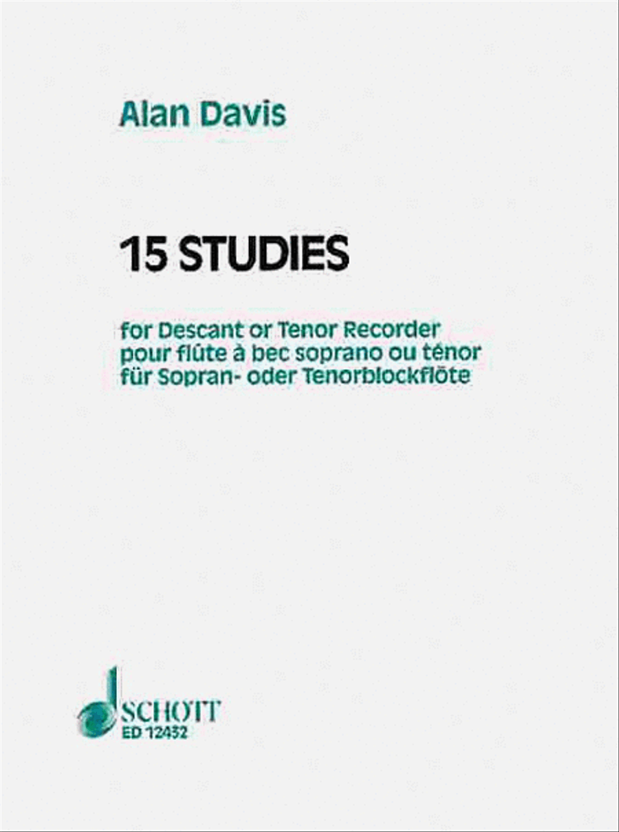 15 Studies for Soprano or Tenor Recorder Tenor Recorder scores gallery preview page 1