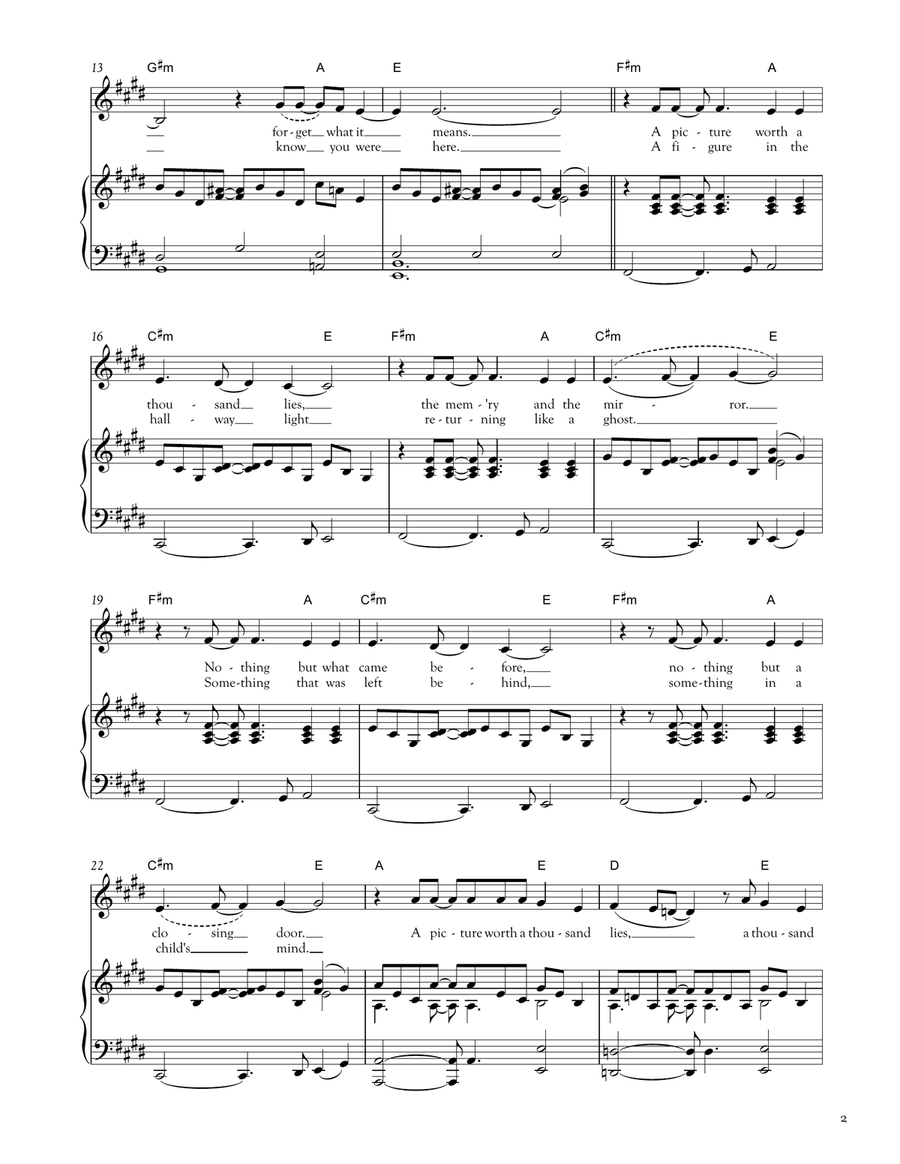 Bury My Lovely Piano, Vocal scores gallery preview page 2