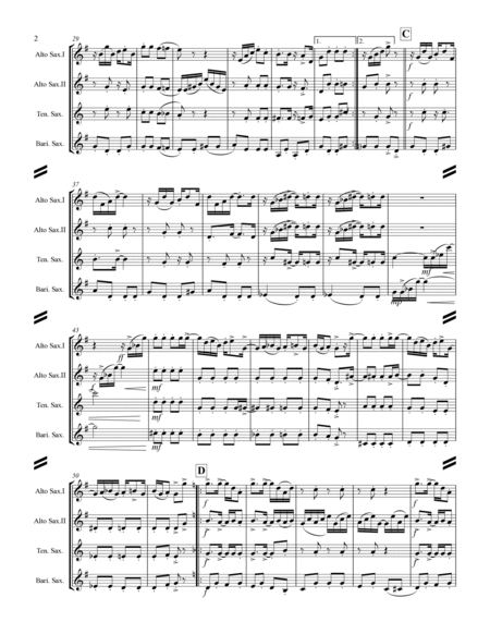 Joplin - Maple Leaf Rag (For Saxophone Quartet AATB) image number null