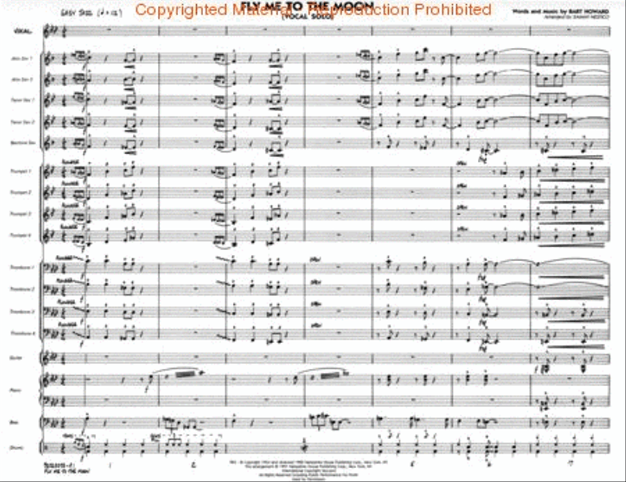 Fly Me to the Moon Jazz Ensemble scores gallery preview page 2