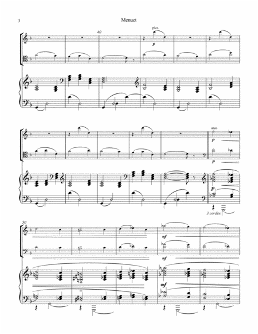 Menuet from Le tombeau de Couperin for piano trio Piano Trio scores gallery preview page 4