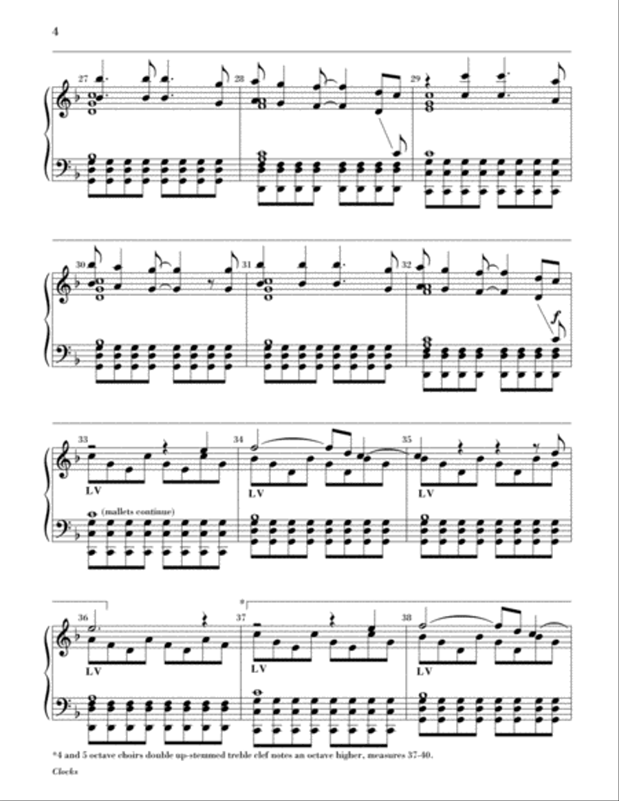 Clocks Handbell Choir scores gallery preview page 4