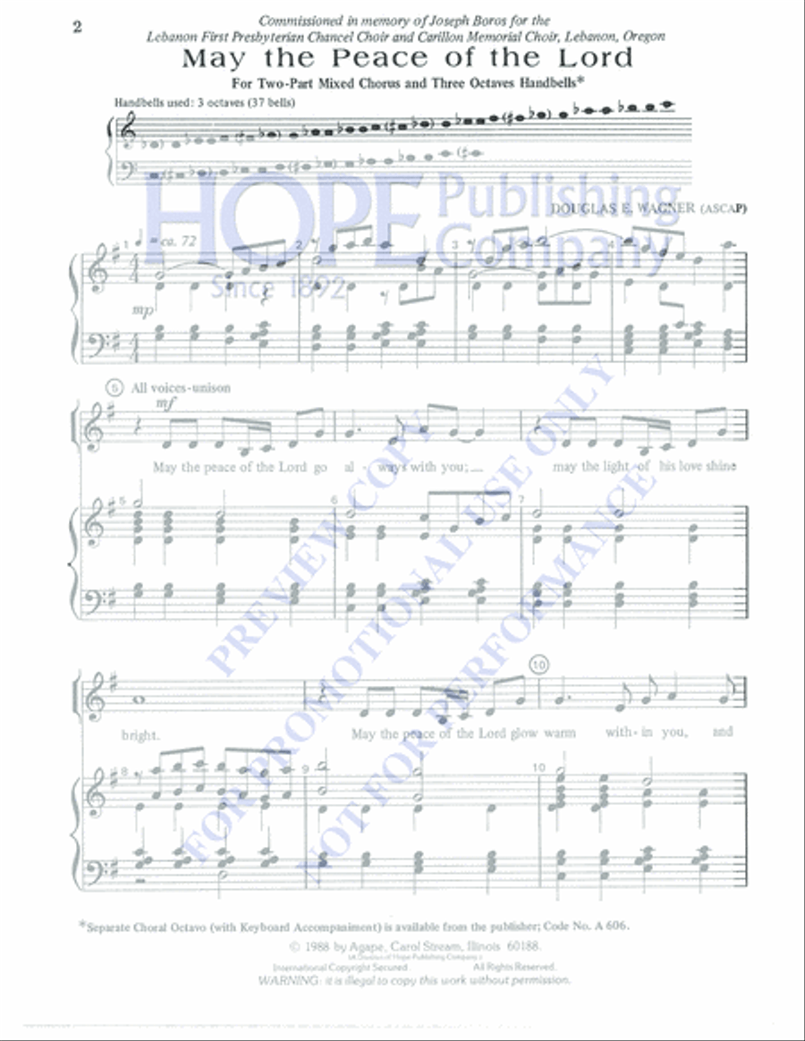 May the Peace of the Lord 3-Octaves scores gallery preview page 2