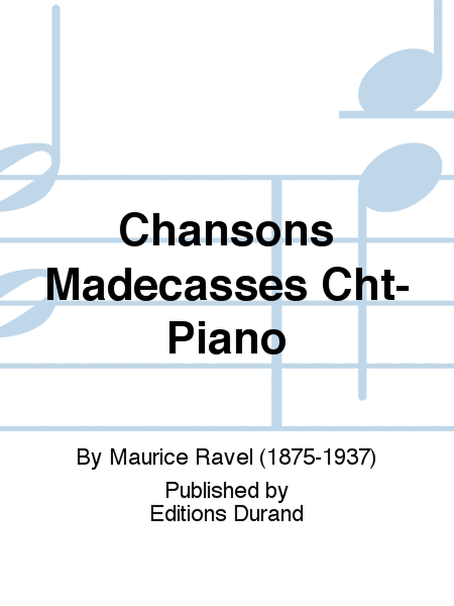Chansons Madecasses Cht-Piano