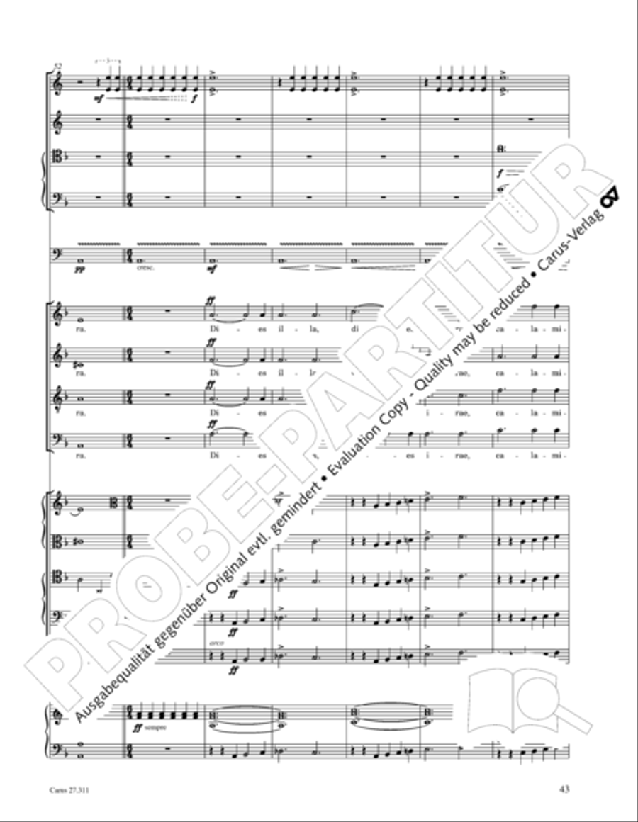 Requiem - church version (Requiem. Fassung mit kleinem Orchester) 4-Part scores gallery preview page 59