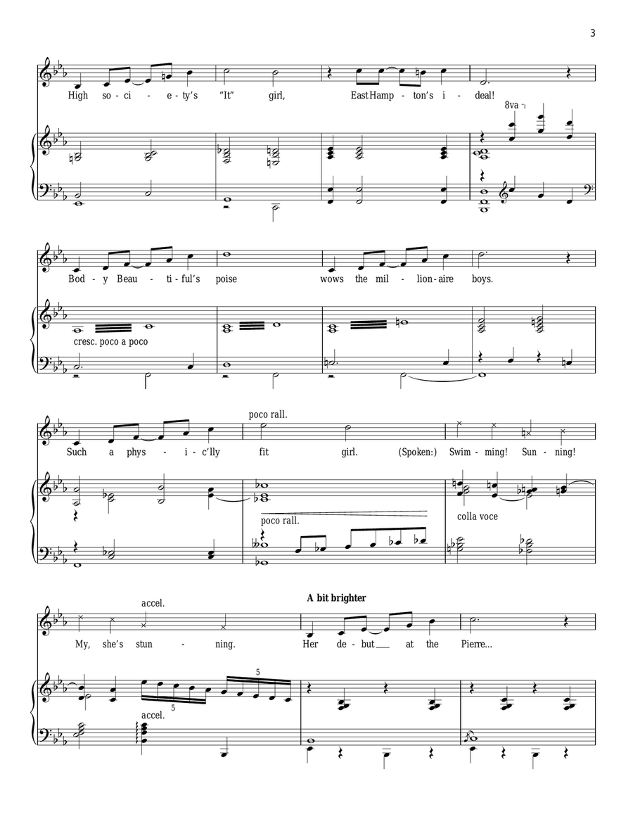 Body Beautiful Beale Piano, Vocal scores gallery preview page 3