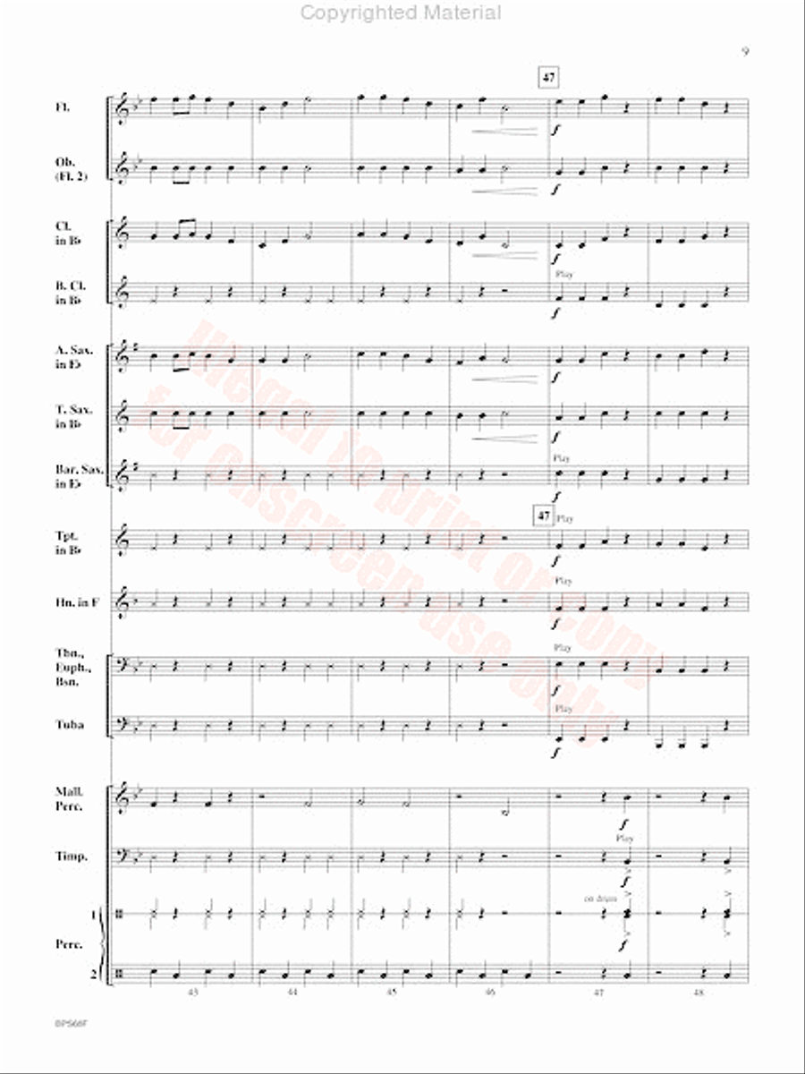 Santa's Toy March Concert Band scores gallery preview page 10
