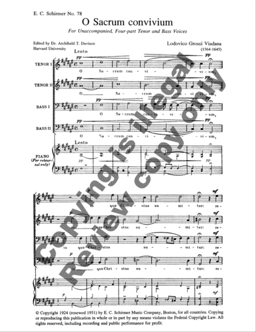 O Sacrum Convivium O Sacrum Convivium TTBB scores gallery preview page 3