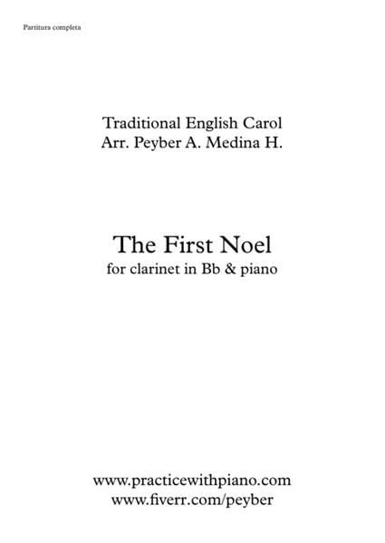 The First Noel, for clarinet in Bb and piano image number null