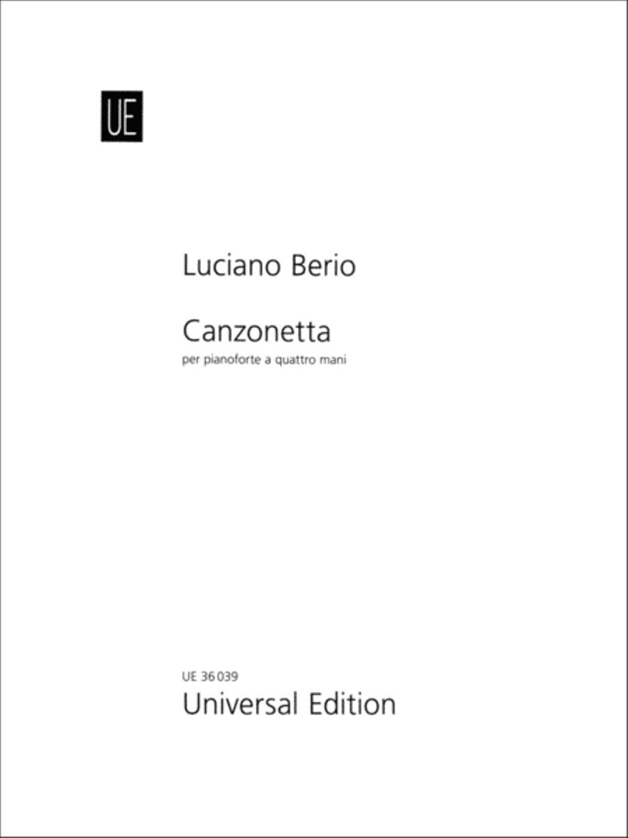 Book cover for Canzonetta