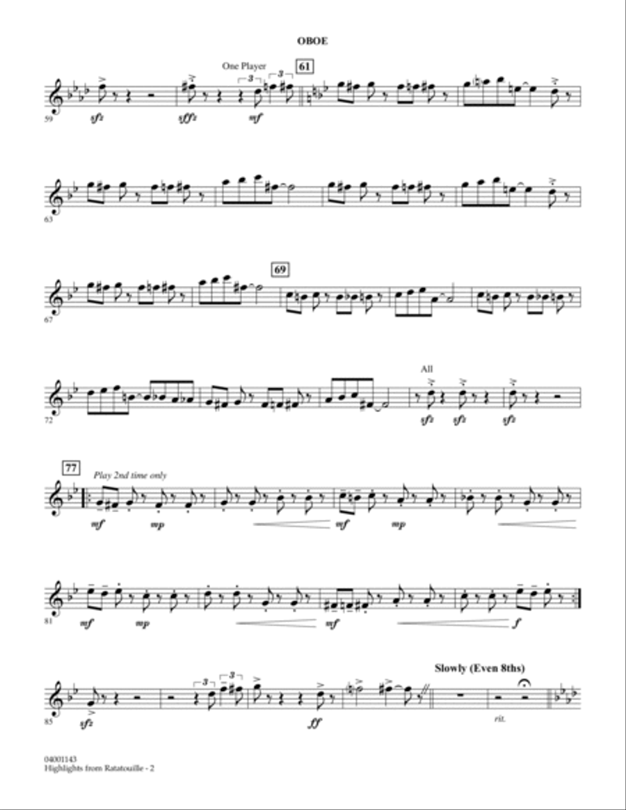 Highlights from Ratatouille - Oboe Oboe scores gallery preview page 2