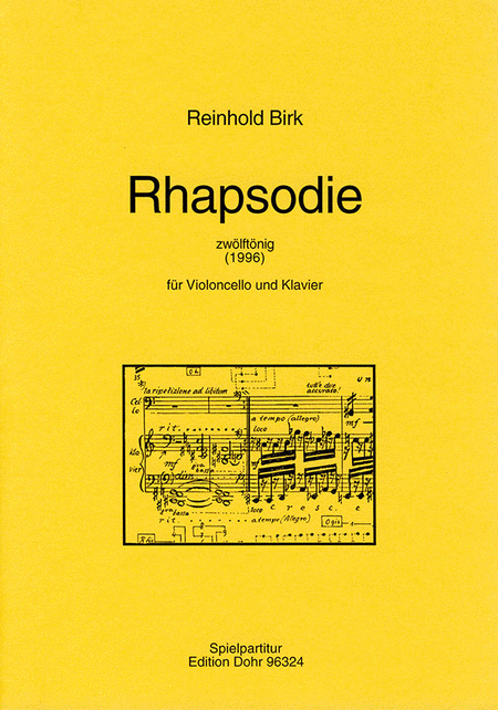 Rhapsodie zwölftönig für Violoncello und Klavier (1996)