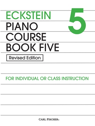 Book cover for Eckstein Piano Course Book Five