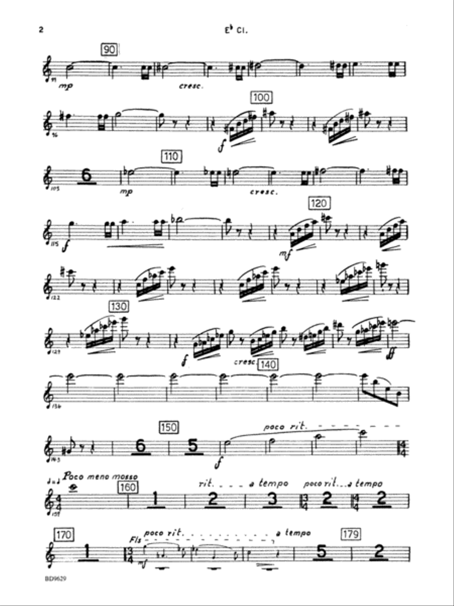 Fantasia for Band: E-flat Soprano Clarinet Concert Band scores gallery preview page 2