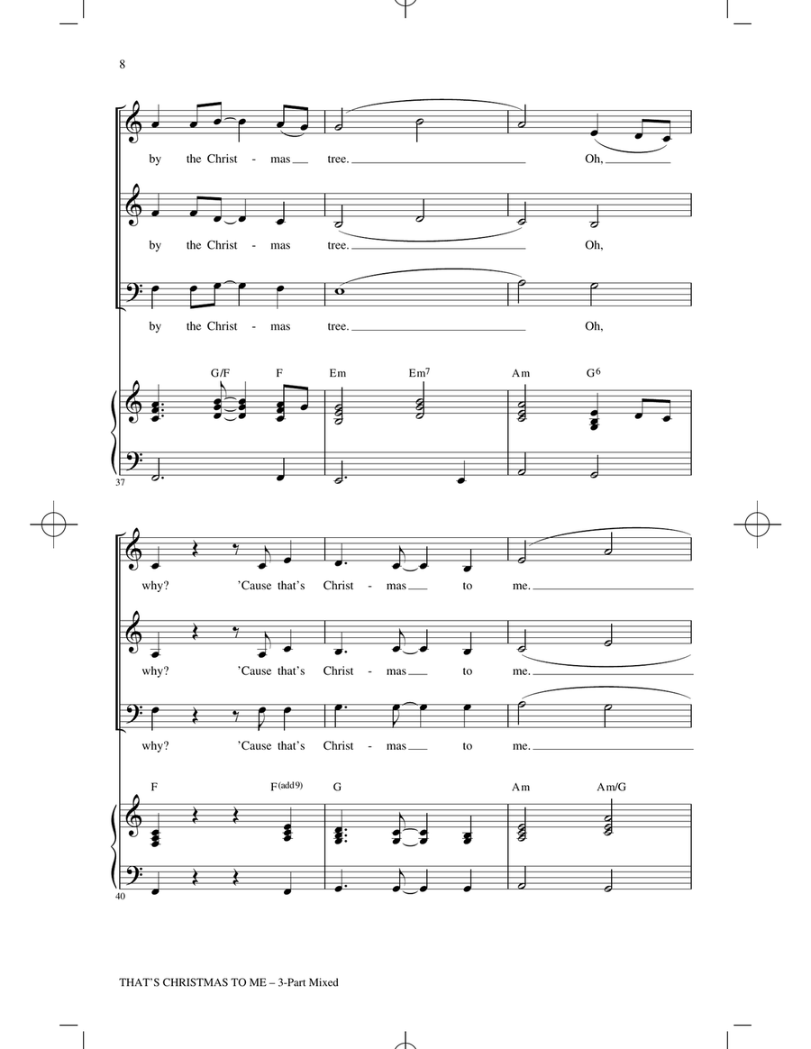 That's Christmas To Me (arr. Audrey Snyder) 3-Part scores gallery preview page 6