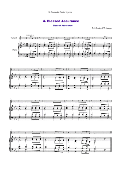 16 Favourite Easter Hymns for Solo Trumpet and Piano