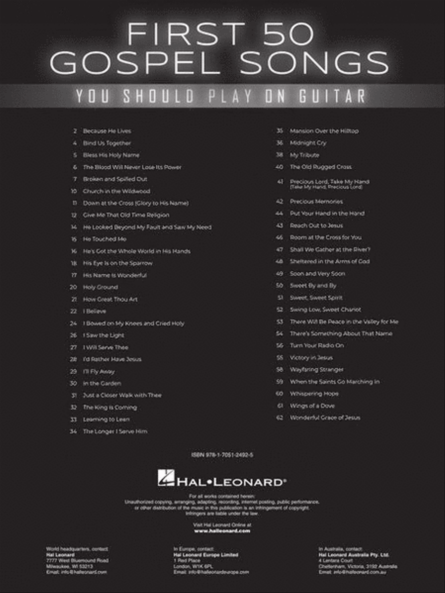 First 50 Gospel Songs You Should Play on Guitar Guitar scores gallery preview page 3
