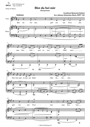 Bist du bei mir, BWV 508 (A Major)