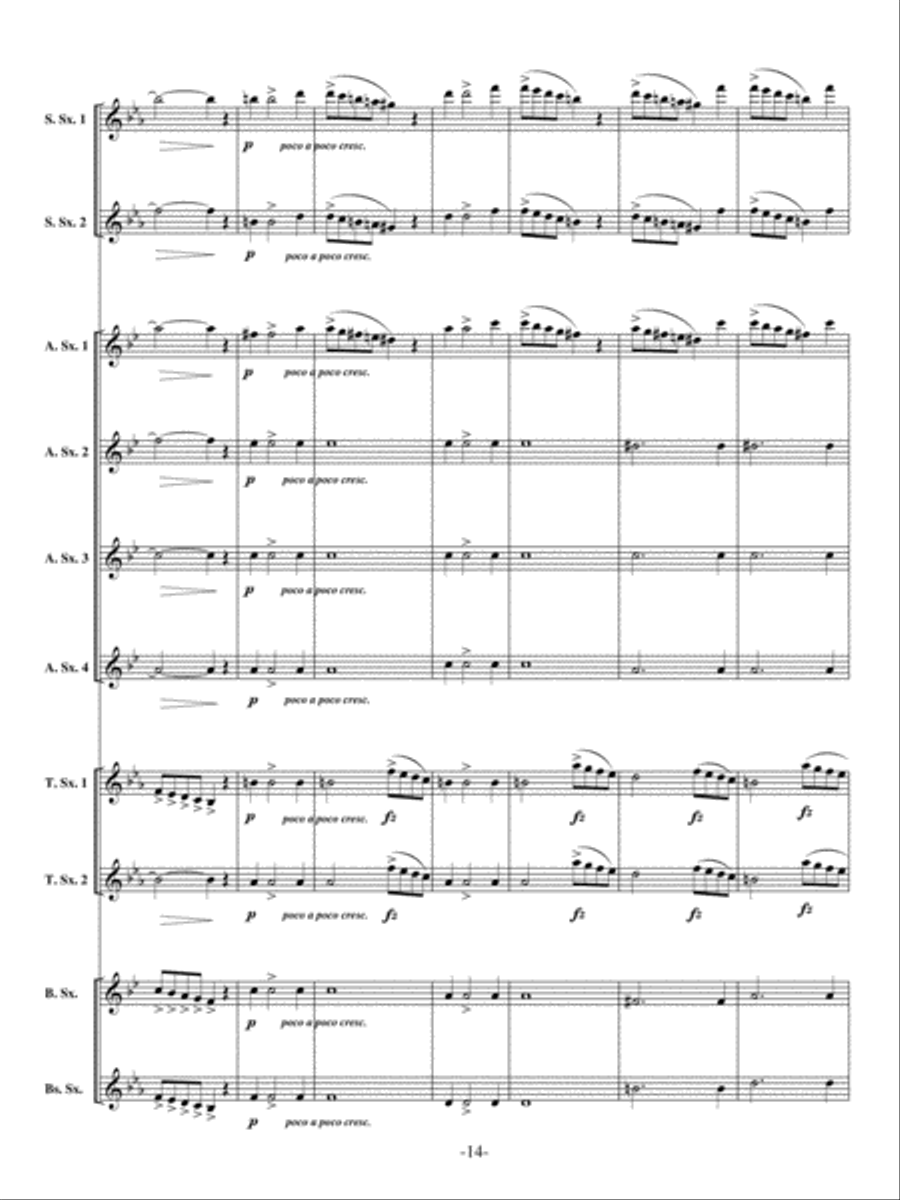 Barnum and Bailey's Favorite Saxophone scores gallery preview page 14