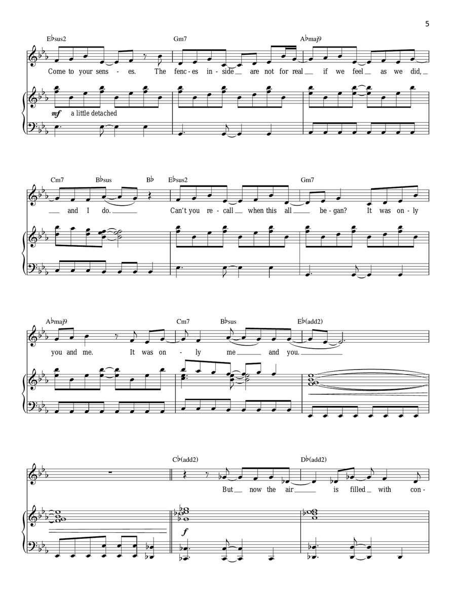 Come To Your Senses (from tick, tick... BOOM!) Piano, Vocal scores gallery preview page 5