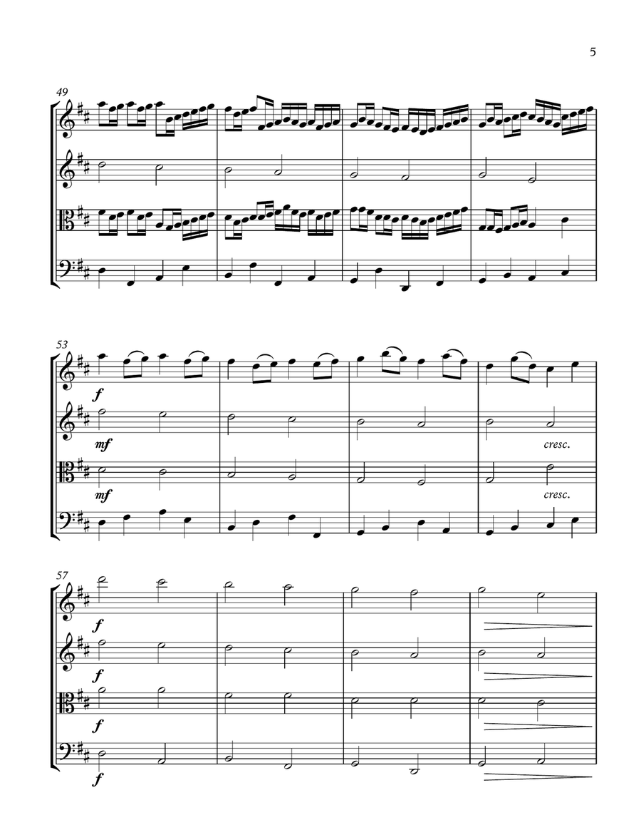 Canon In D String Quartet String Quartet scores gallery preview page 5