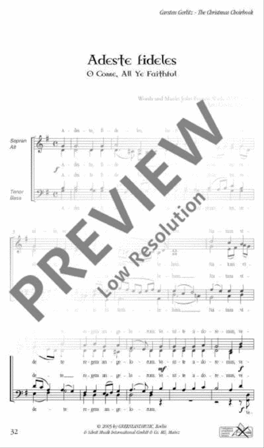 Adeste fideles Mixed Choir scores gallery preview page 2