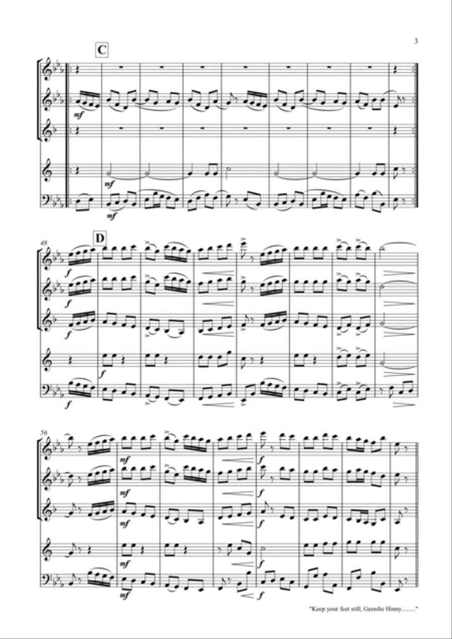 Divertimento No.1 in Eb major Mvt IV Finale (Rondo) - wind quintet Woodwind Quintet scores gallery preview page 3