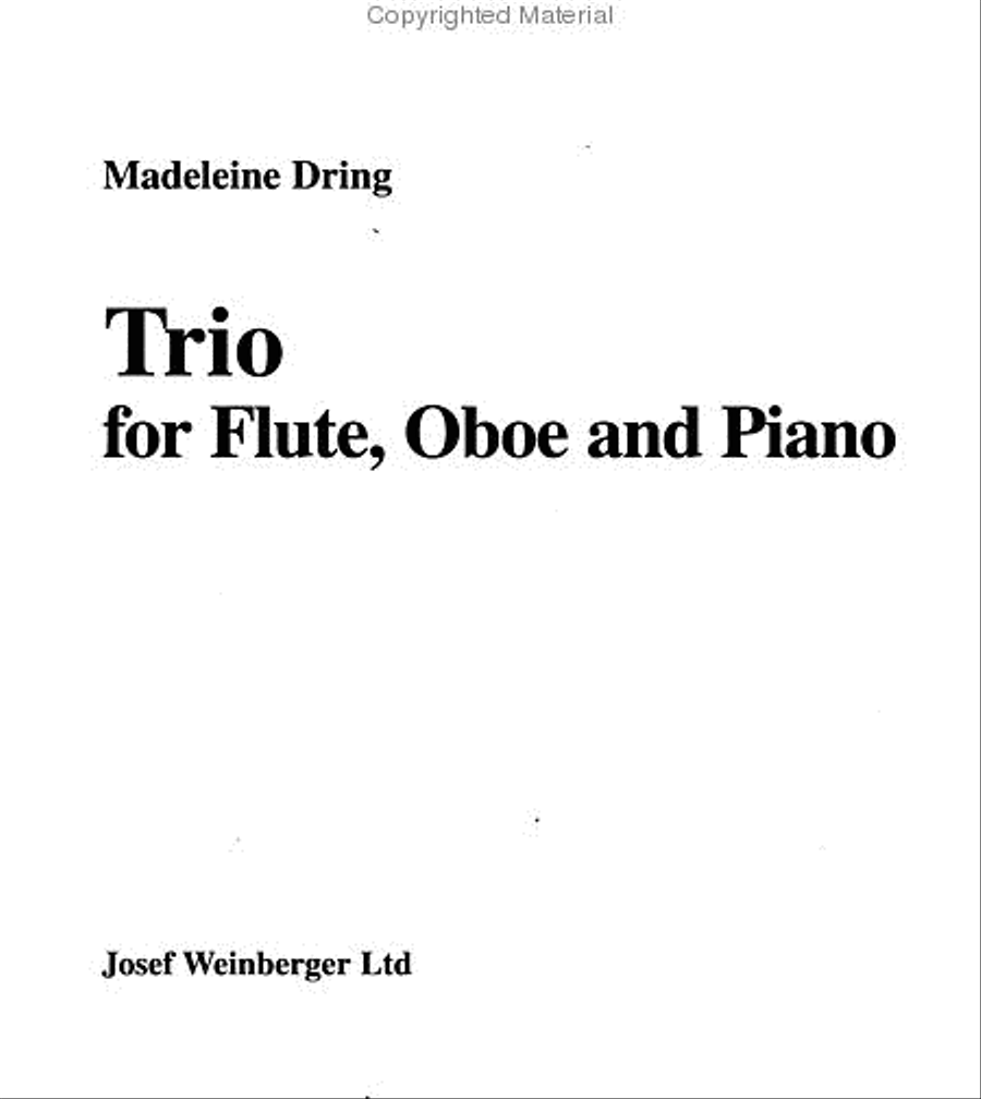 Trio for Flute, Oboe and Piano