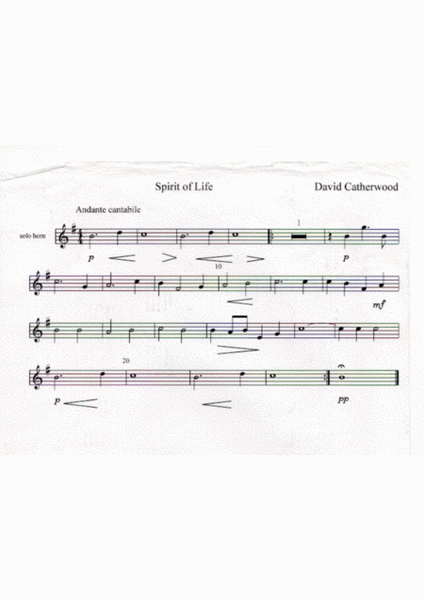 Spirit of Life - A Hymn Tune Prelude for Brass Band by David Catherwood image number null