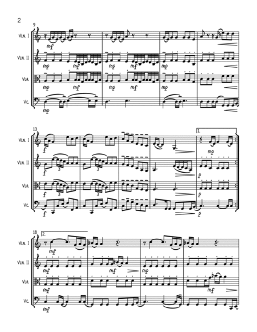 (you Make Me Feel Like) A Natural Woman String Quartet scores gallery preview page 2