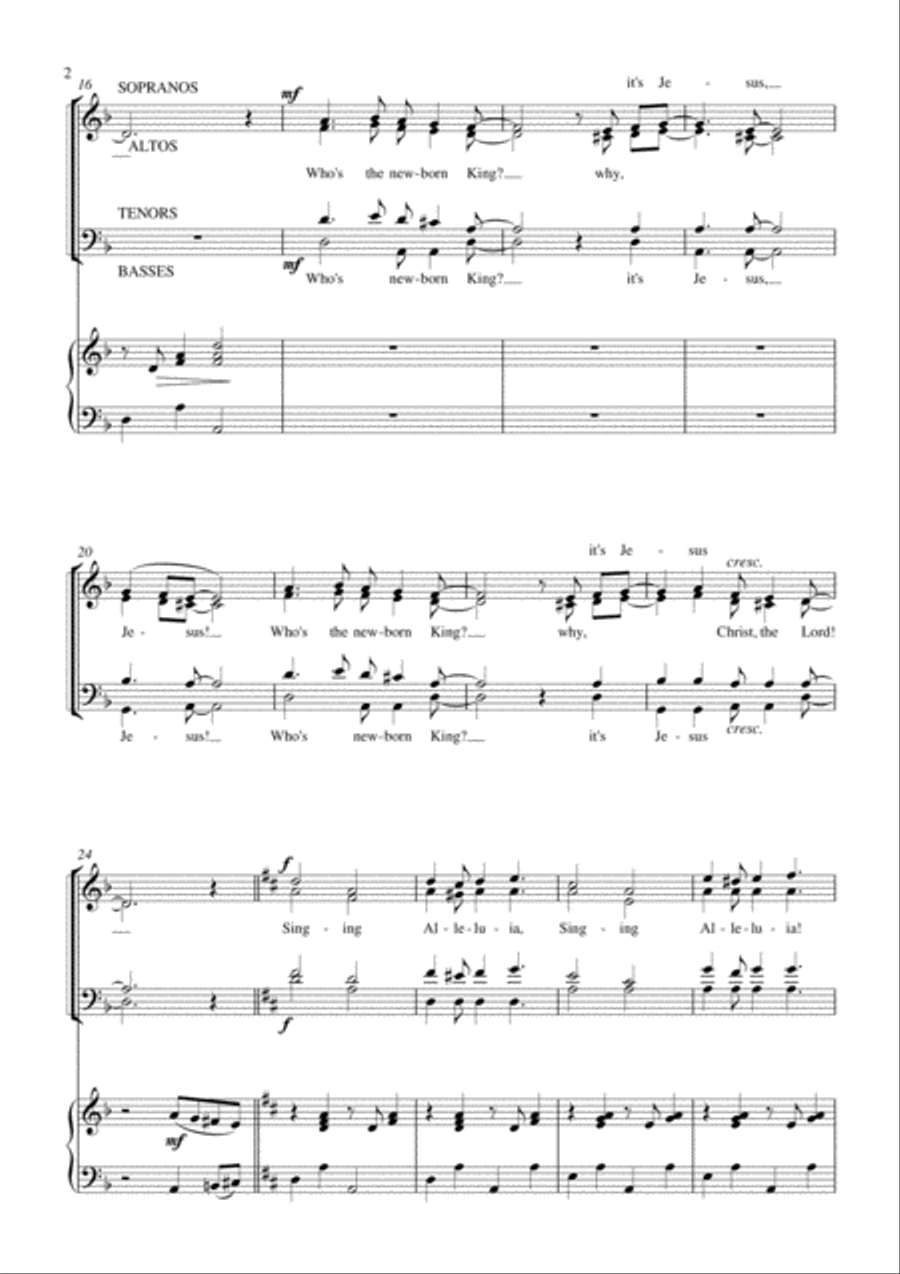 RÍ NOLLAG CHRISTMAS KING for SATB and PIANO 4-Part scores gallery preview page 4