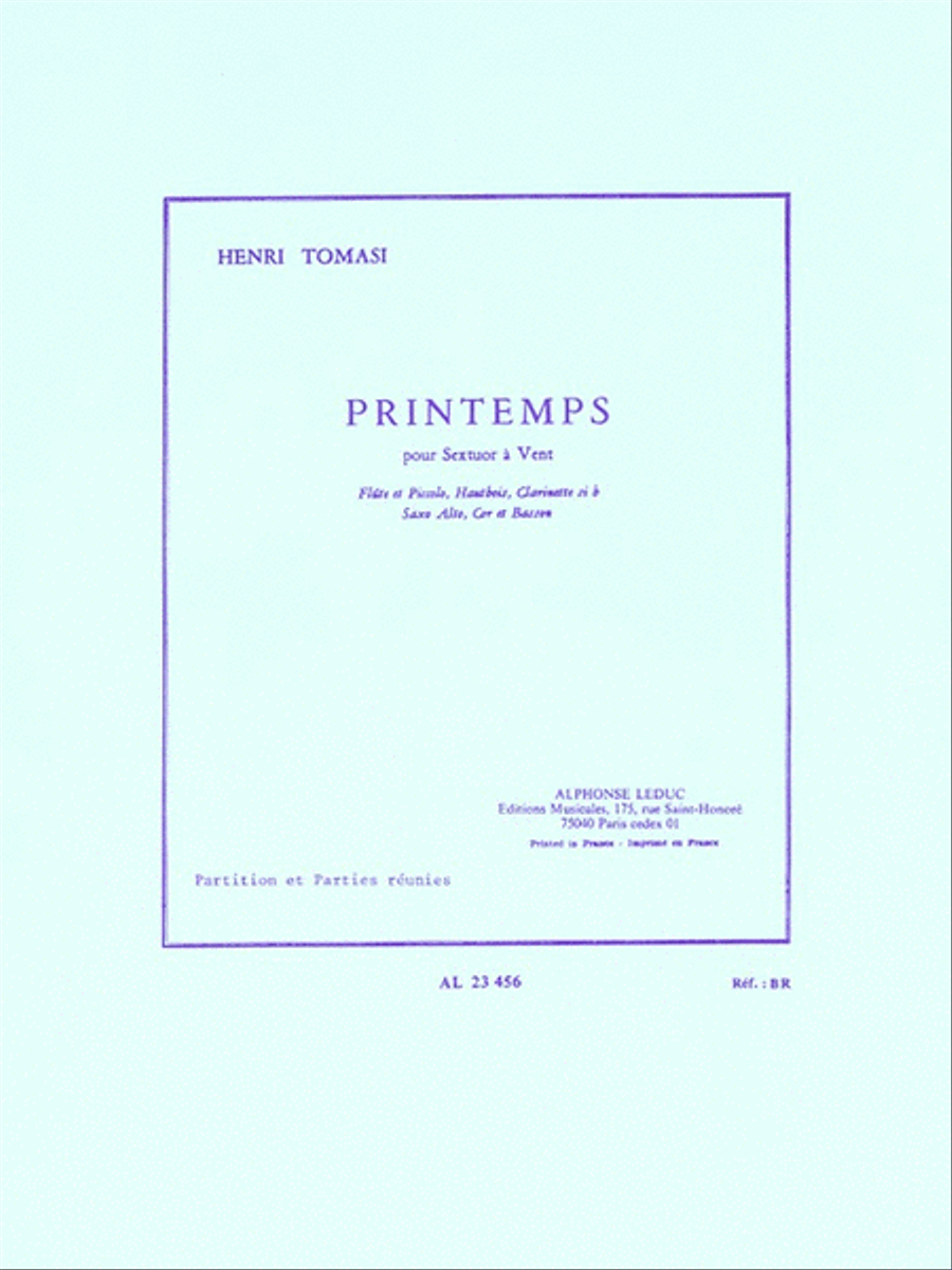 Spring (wind Sextet) School and Community scores gallery preview page 1