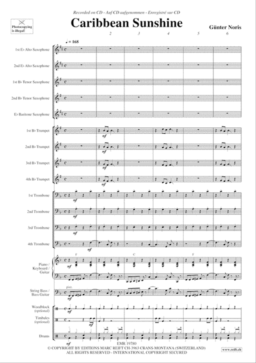 Caribbean Sunshine Caribbean Sunshine Big Band scores gallery preview page 4