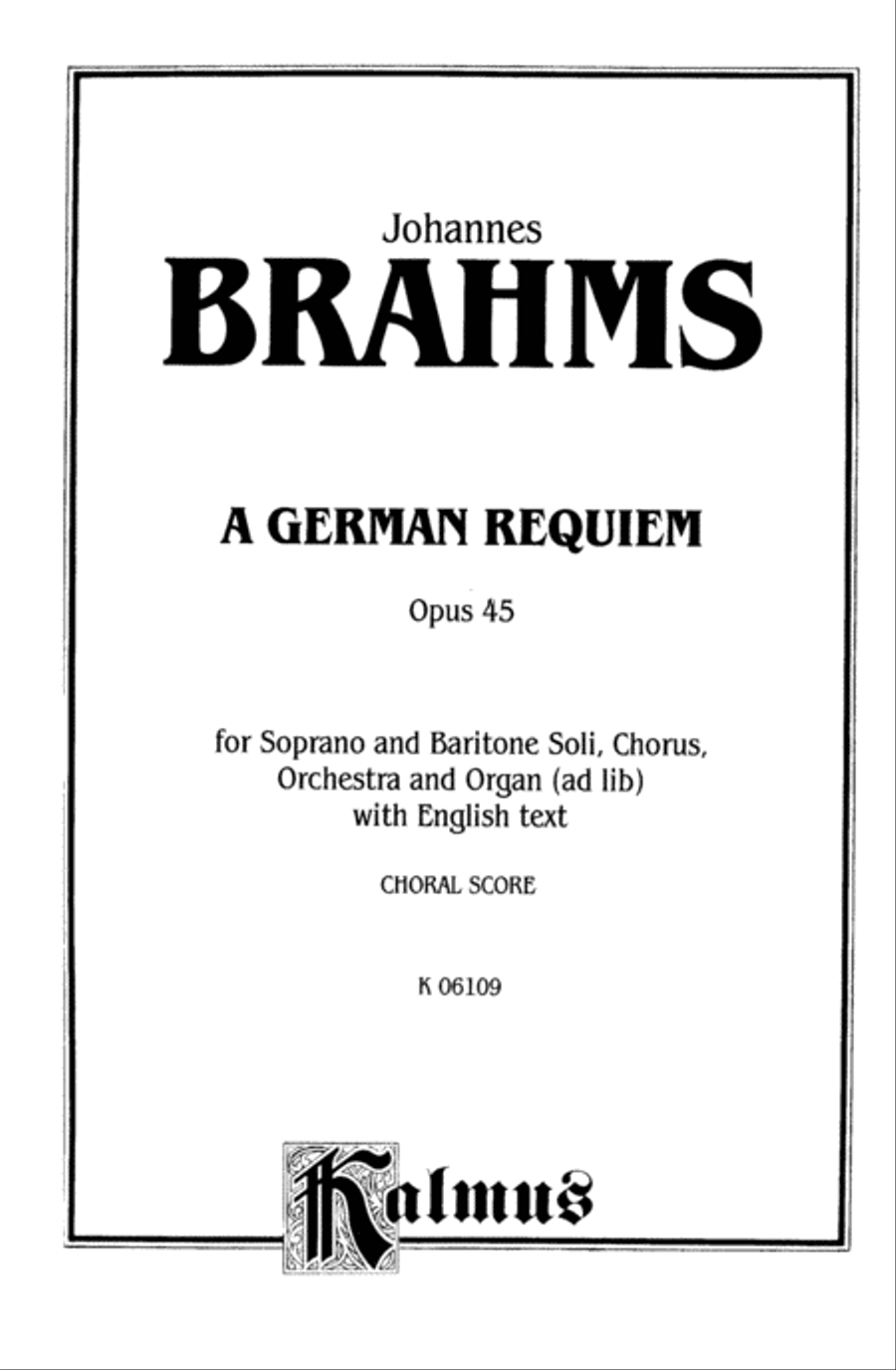 A German Requiem, Op. 45 4-Part scores gallery preview page 2