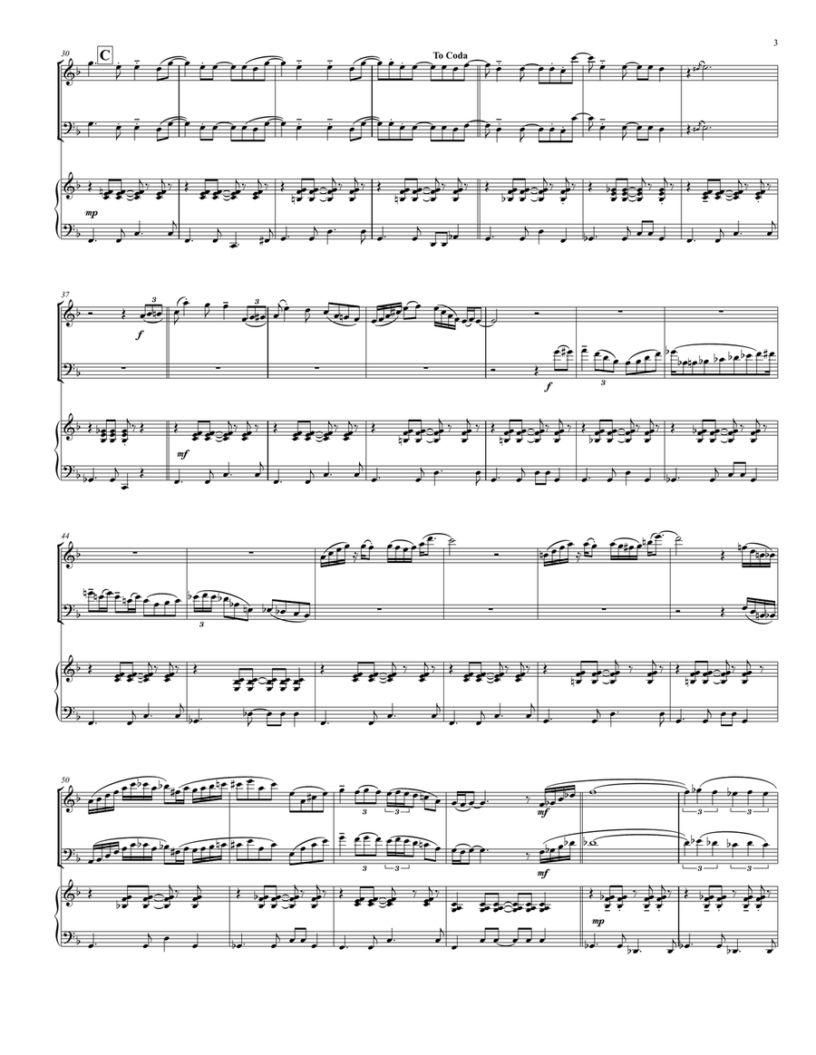 The Girl From Ipanema (garôta De Ipanema) Piano Trio scores gallery preview page 3