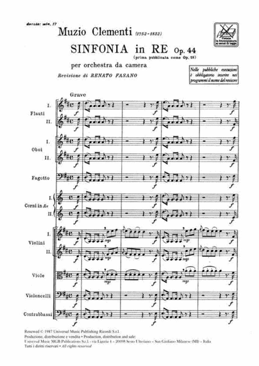 Sinfonia In Re Op. 44 N. 2