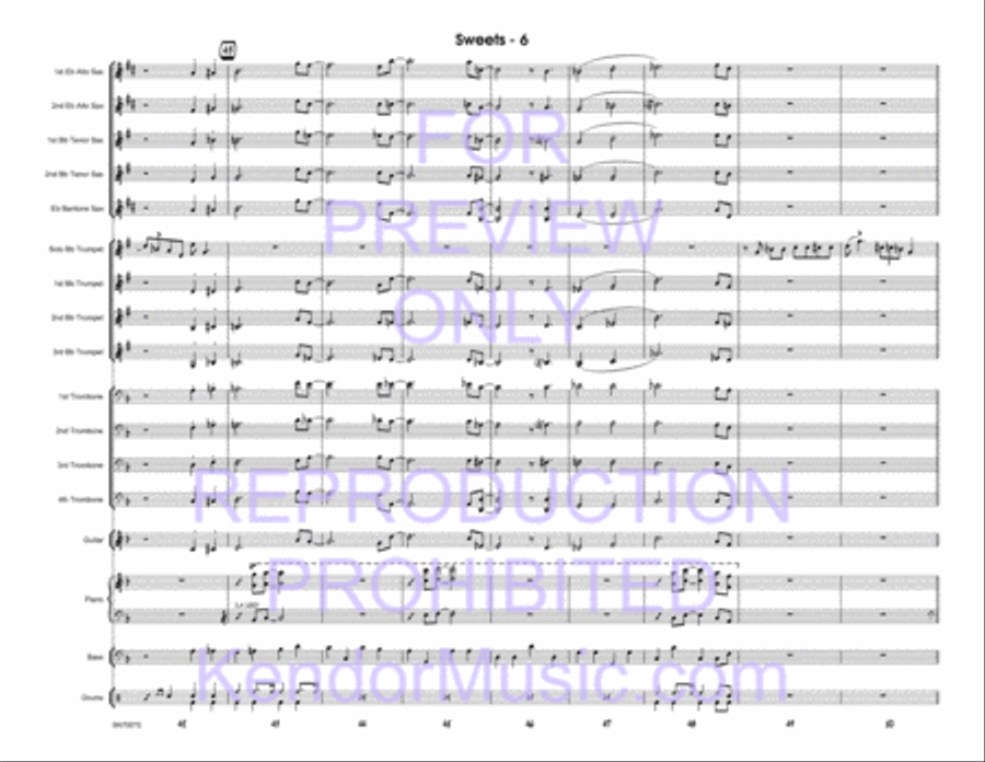 Sweets (Full Score) Jazz Ensemble scores gallery preview page 7