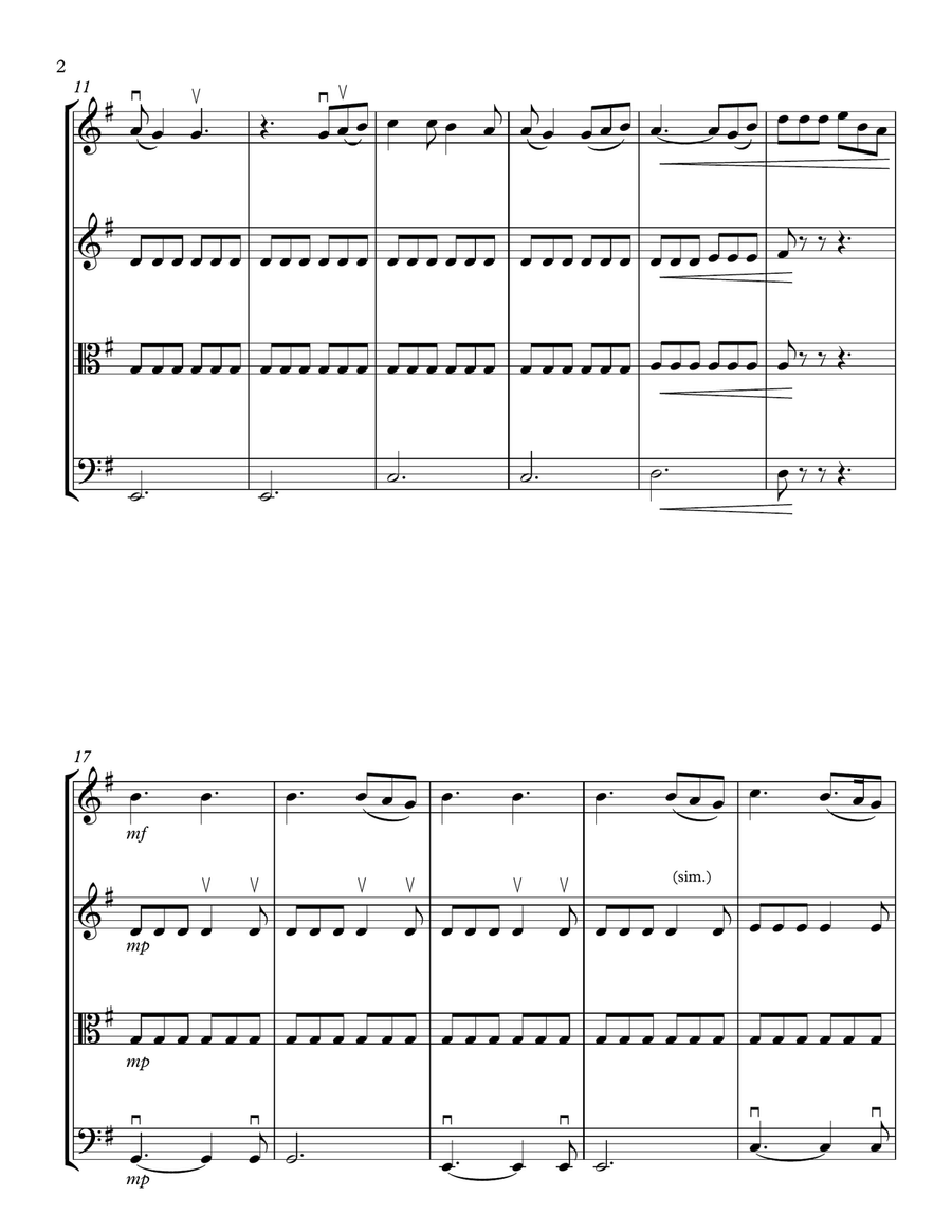 Perfect String Quartet scores gallery preview page 2