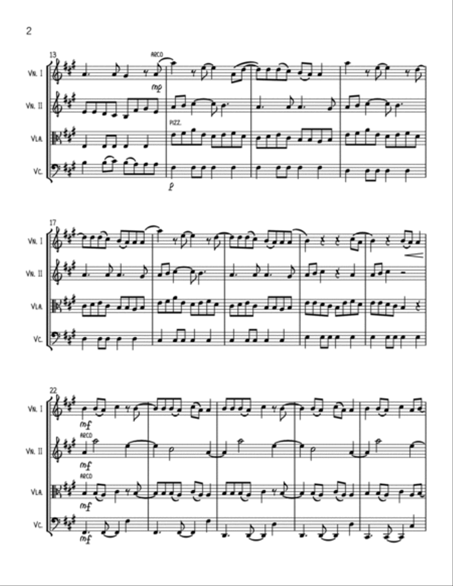 Snow On The Beach String Quartet scores gallery preview page 2