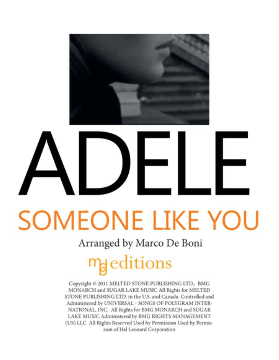 Someone Like You Easy Piano scores gallery preview page 1