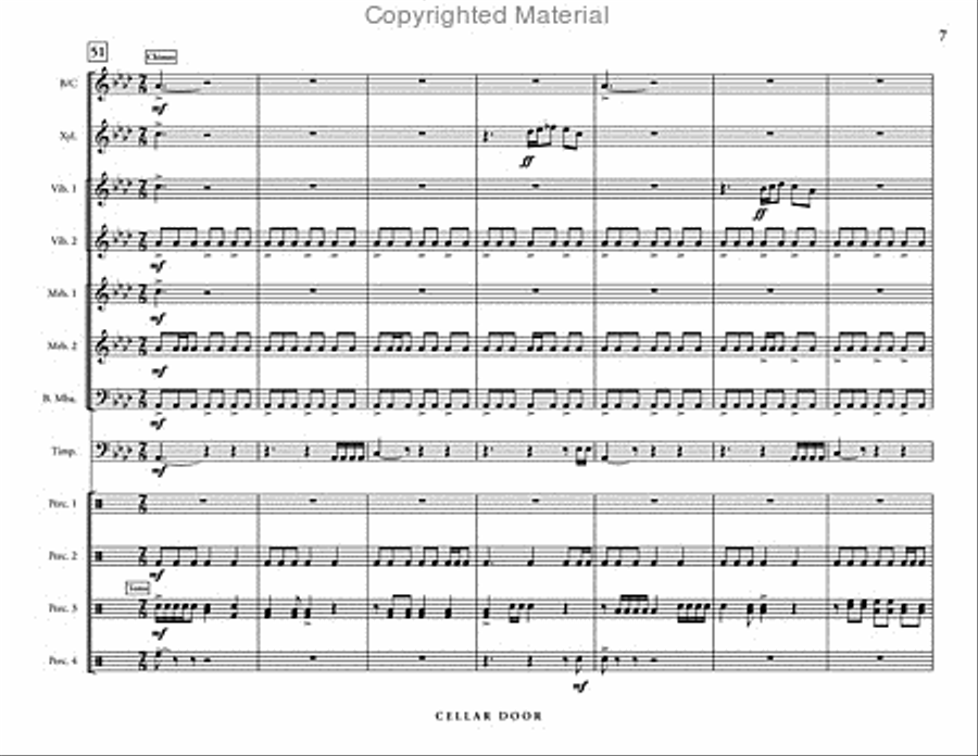 Cellar Door Percussion Ensemble scores gallery preview page 8