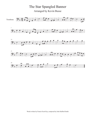 Book cover for The Star Spangled Banner - Trombone