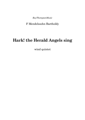 Book cover for Mendelssohn: Hark! the Herald Angels sing (3 different verses including descant) - wind quintet
